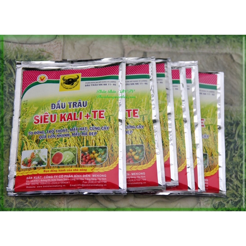 Phân Bón Siêu Kali + Te Đầu Trâu.Trổ Hoa Đồng Loạt,Thân Cứng Cáp,Tăng Vị Cho Hoa Quả...