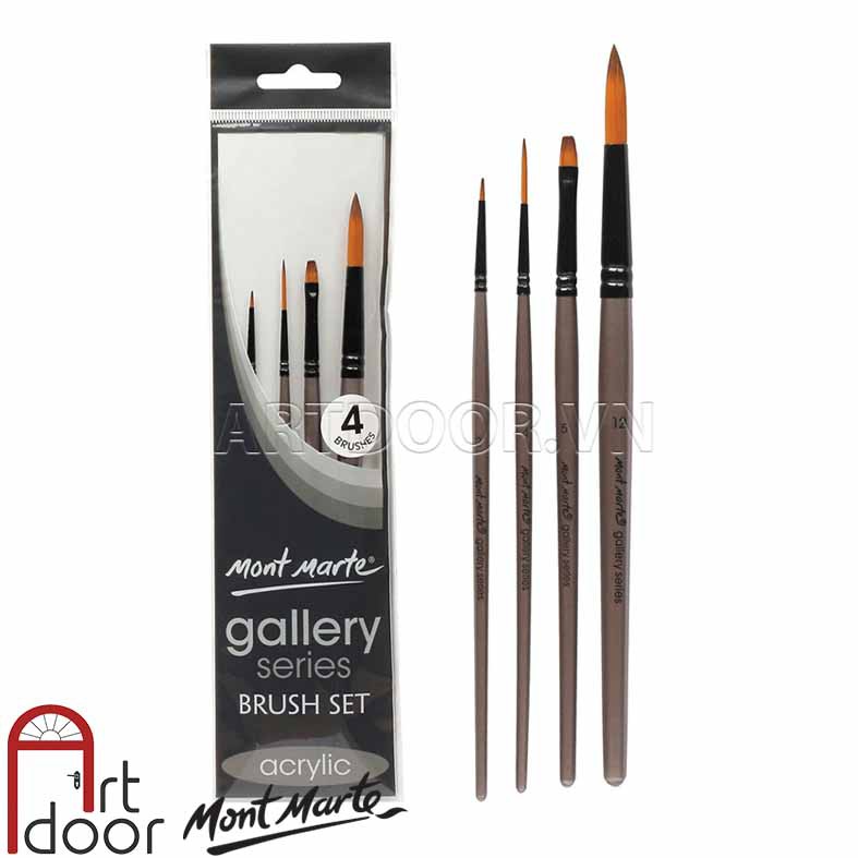 [ARTDOOR] Bộ cọ vẽ MONT MARTE Acrylic Gallery 4 cây (HS0009)