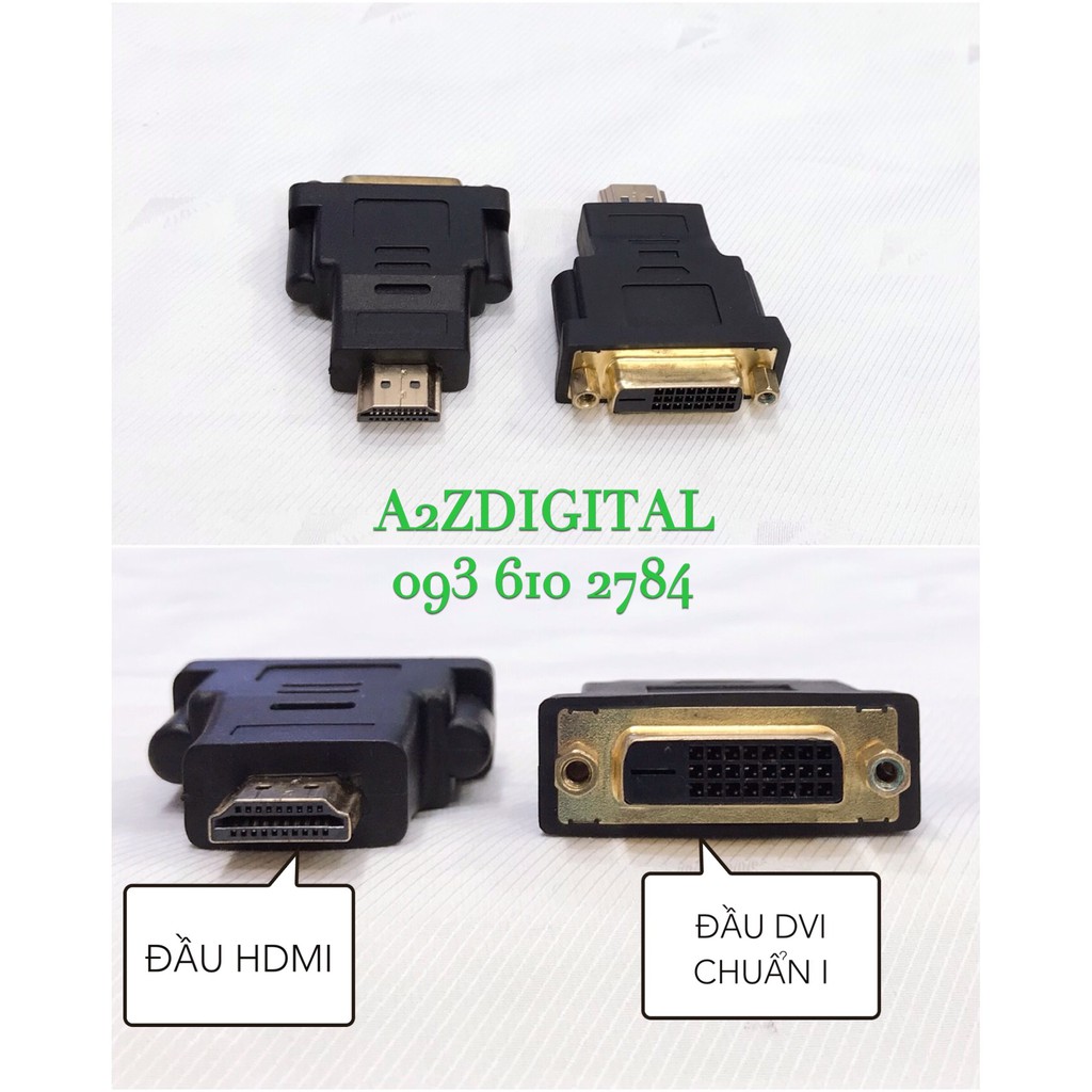 ĐẦU CHUYỂN ĐỔI TỪ HDMI (dương) SANG DVI CHUẨN I (âm) Y-A006