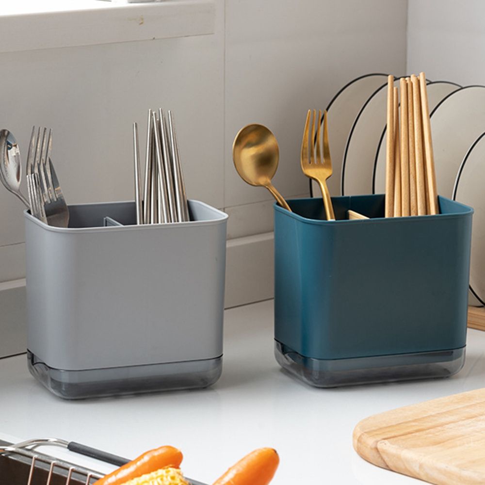 Hộp đựng muỗng đũa hai ngăn đa năng tiện dụng cho nhà bếp