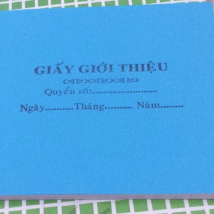 Giấy giới thiệu 1 liên giấy đẹp( 13cm x 19cm)