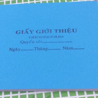Giấy giới thiệu 1 liên giấy đẹp( 13cm x 19cm)