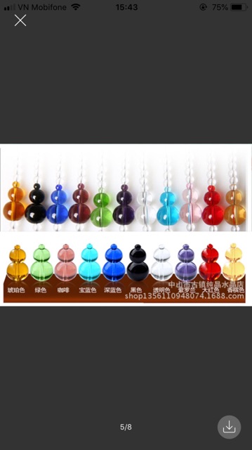 Rèm pha lê hạt trơn các màu