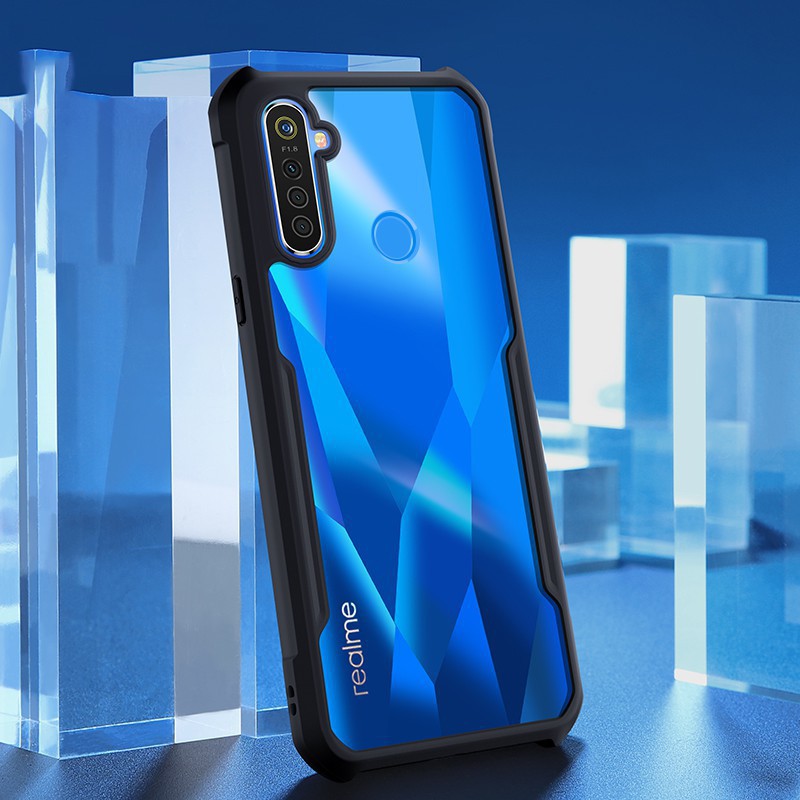 [Ready Stock] Clear Casing OPPO A92 A72 A52 A9 A5 2020 A5s A7 AX7 AX5 AX5s A12 Realme 5 6 Pro 5s 6s 5i 6i C3 Narzo 10 10A Q Case PC+TPU Dual layer Military Shock Absorption Transparent Case