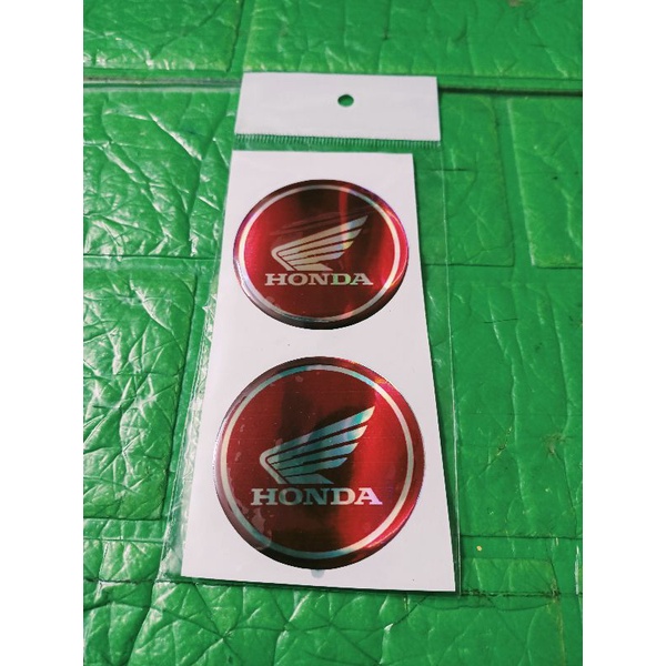 Bộ 2 lô gô nổi Honda màu đỏ 5cm