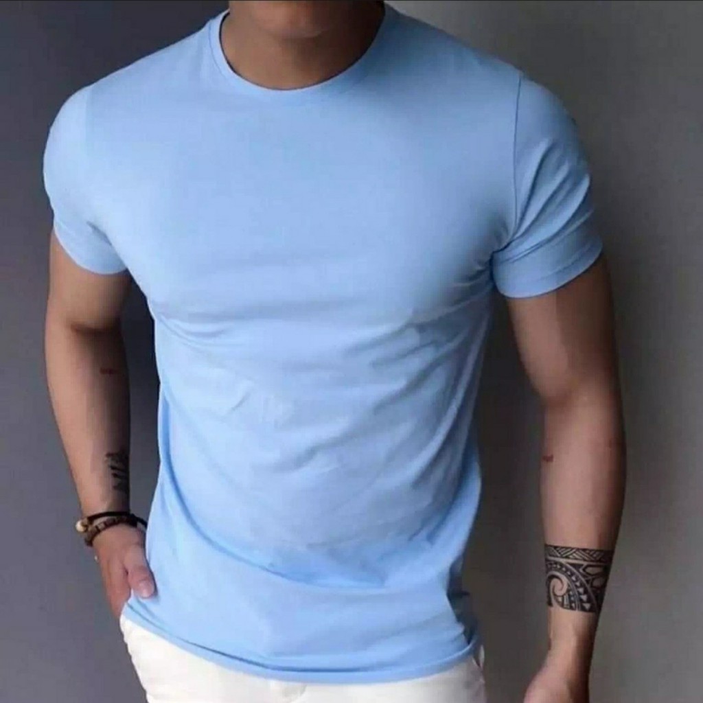 Áo thun nam trơn chất thun cotton thoáng mát
