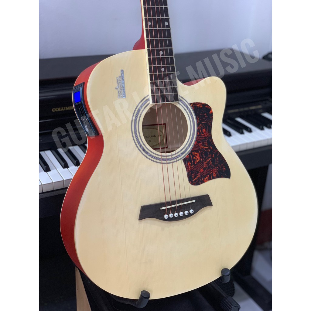 đàn guitar rosen có eq kết nối ra loa tích hợp máy chỉnh âm