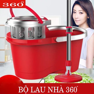 Bộ lau nhà 360 độ easy mop hàng tặng kèm 2 bông lau