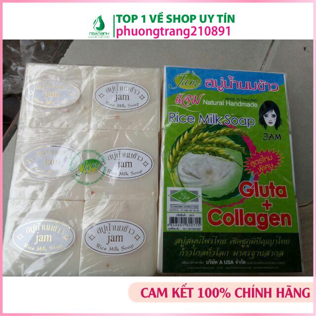 Xà phòng cám gạo Thái Lan Rice Milk Soap, xà phòng gạo sữa làm sạch cơ thể, rửa mặt, loại bỏ mụn đầu đen