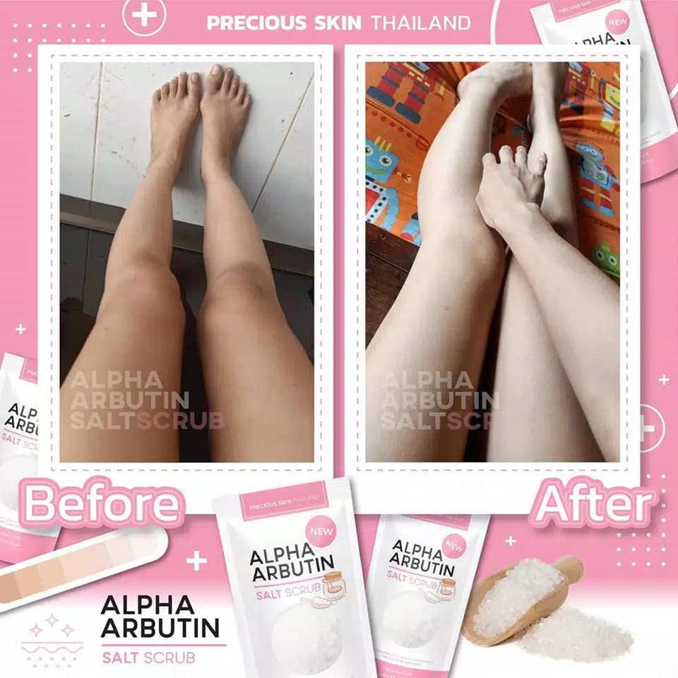 Muối tắm dưỡng trắŉg Alpha Arbutin Salt Scrub 300g Thái Lan