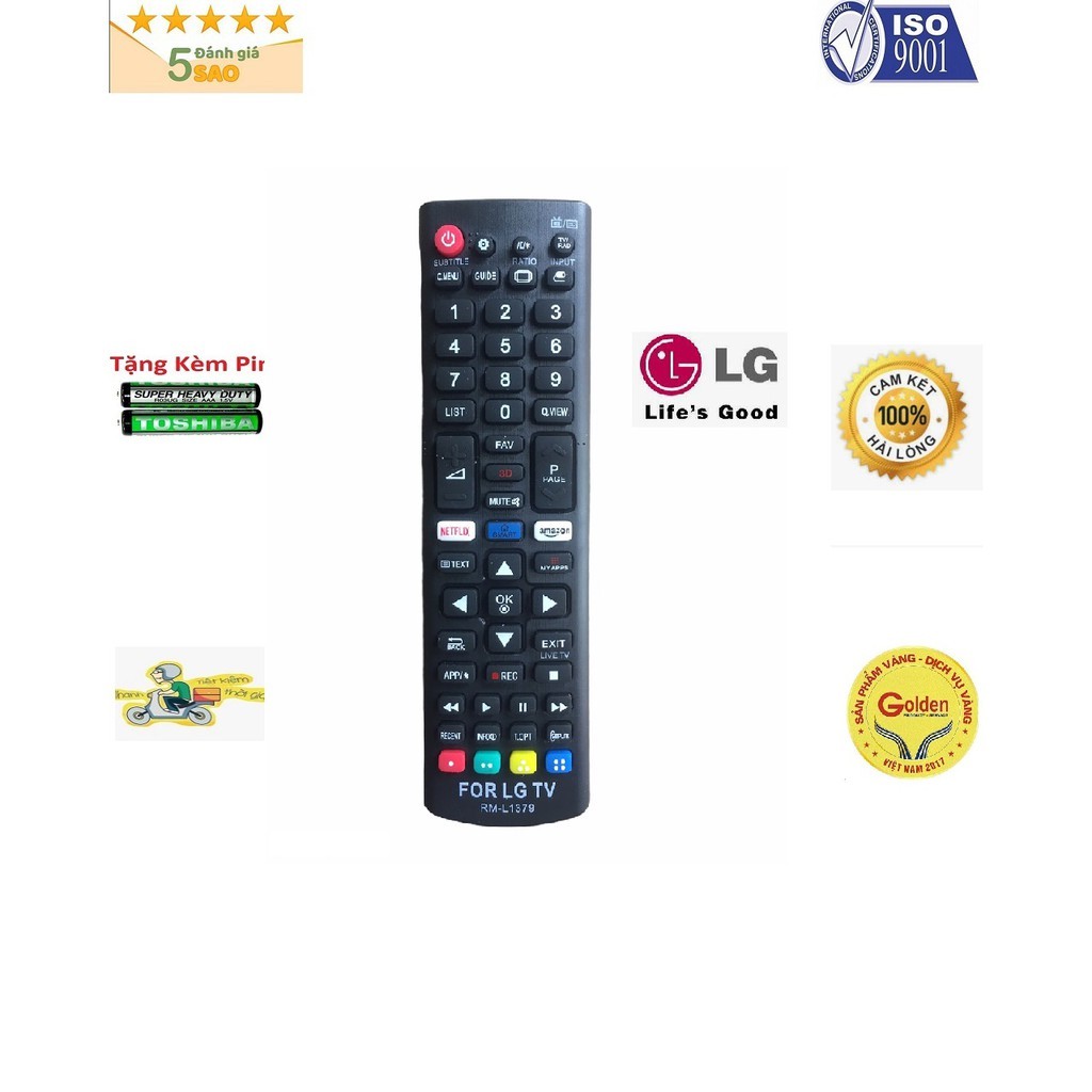 Điều Khiển TiVi LG RM - L1379 vào mạng internet ,Remote Điều Khiển TiVi LG ngắn RM-L1379