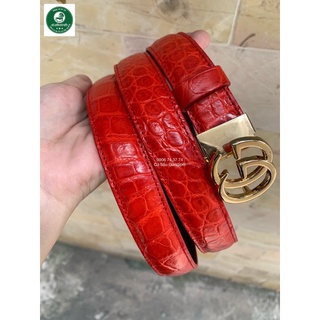 Dây nịt nữ da cá sấu