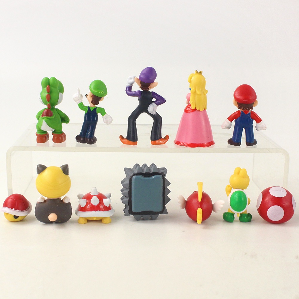NINTENDO Bộ 48 Mô Hình Nhân Vật Game Super Mario Bros Luigi Mario Yoshi Bằng PVC