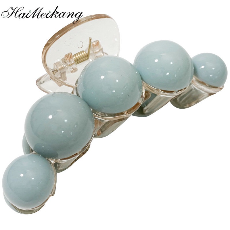 Kẹp tóc HAIMEIKANG bằng nhựa cỡ lớn màu sắc đơn giản đẹp mắt cho nữ