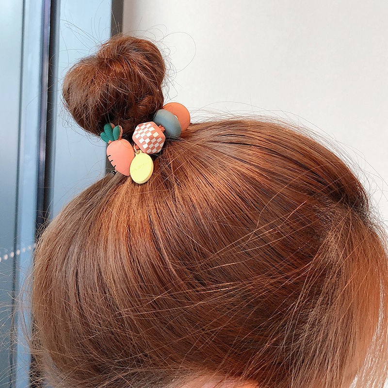 Cột tóc hàn quốc trái cây kèm 4 hạt màu Tiluca COT07