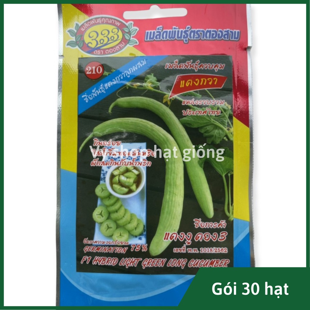 Hạt giống dưa chuột rắn (dưa leo) Thái Lan gói 30 hạt