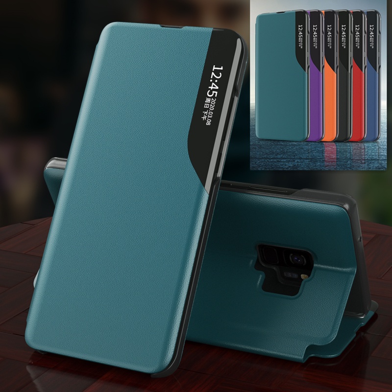 Ốp Lưng Samsung Galaxy S9 S8 Plus S7 Edge S10 Lite S10Lite S10Plus S9Plus S8Plus Phone Case Magnetic Adsorption Smart Sleep Mirror Leather Flip Cover Hard Shockproof Casing Bracket Stand Holder