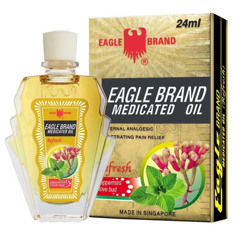 Dầu gió Eagle Brand, Dầu gió con ó 24ml Singapore date 2025