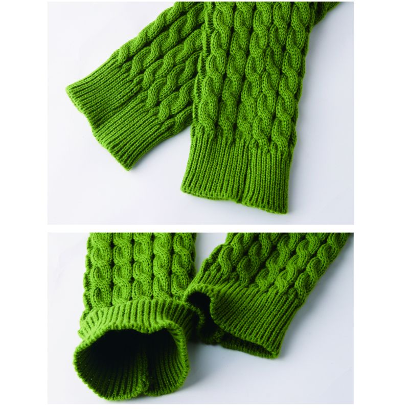 Đôi Vớ Ống Chân Đan Len Giữ Ấm Mùa Đông Dành Cho Nữ