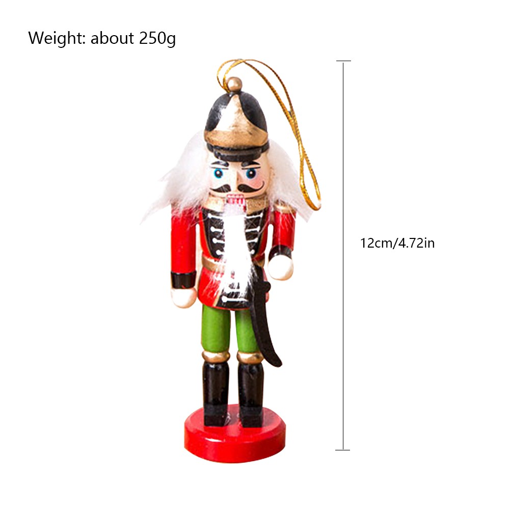 Sanmubo.vn*4Pcs/1Set Nutcracker puppet Soldier Shaped Pendant for Christmas Tree Decoration Ornaments Bar Window