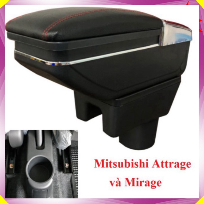 Hộp tỳ tay ô tô Mitsubishi Attrage và Mirage (HÀNG LOẠI 1)