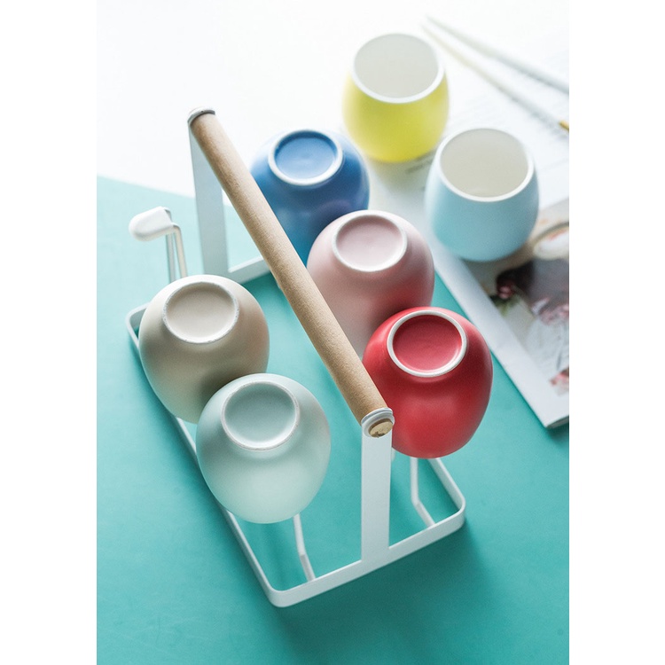 Giá úp ly, cốc bằng sắt để bàn