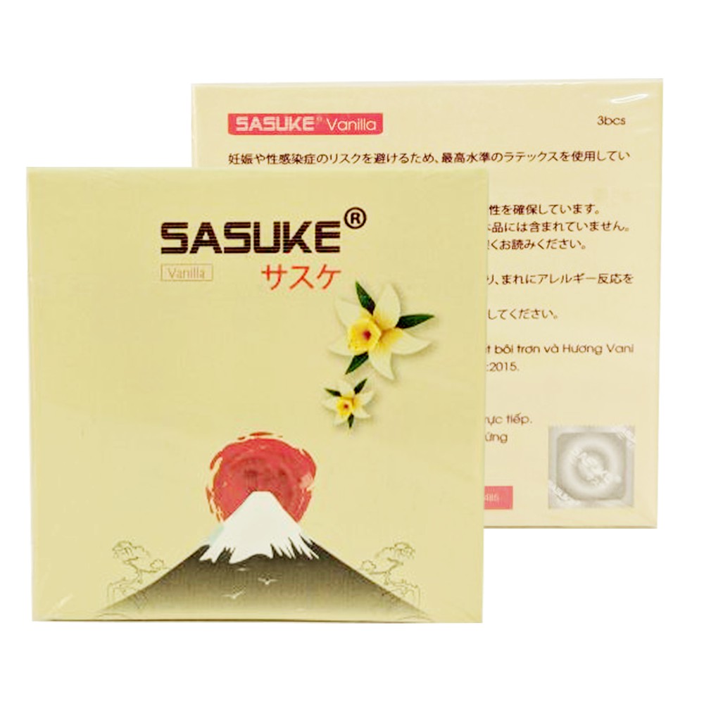 [Che tên]  Bao cao su Sasuke hàng chuẩn, chất lượng (Trắng, đen, hồng, vàng, tím)