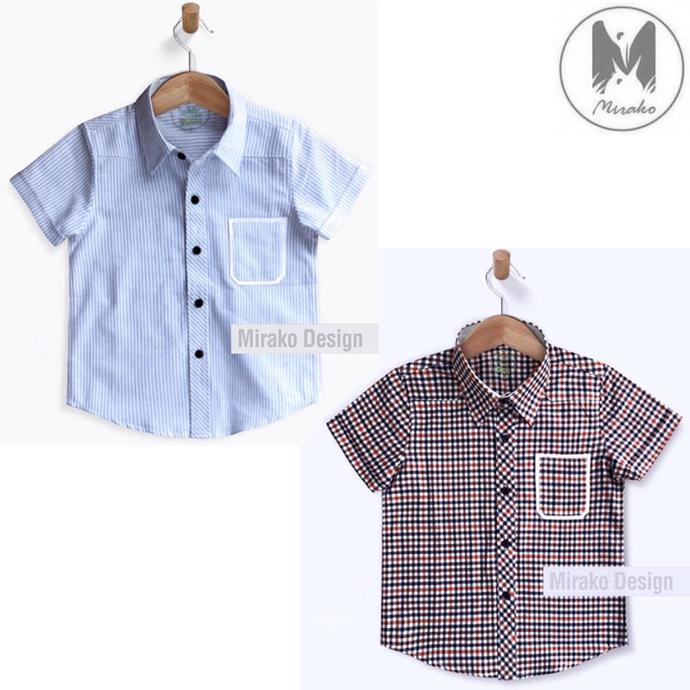 Áo sơ-mi tay ngắn Mirako bé trai. Hàng XK, made in vietnam chuẩn xịn