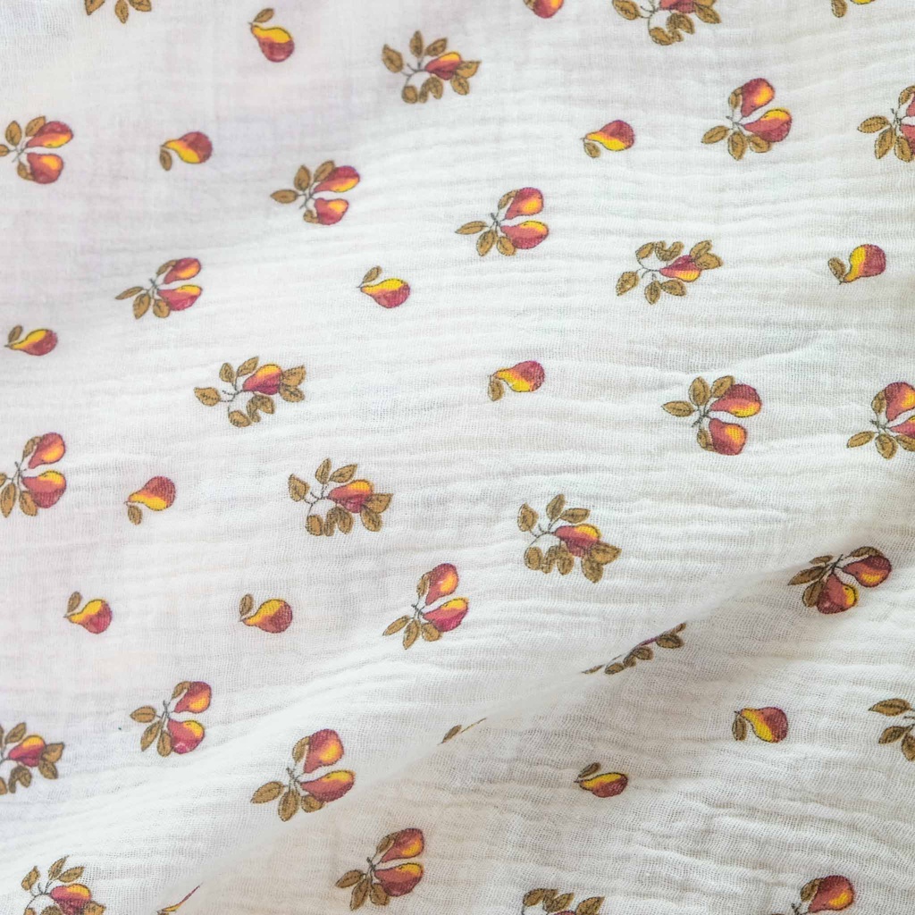 Vải xô muslin 2 lớp họa tiết 50x140cm