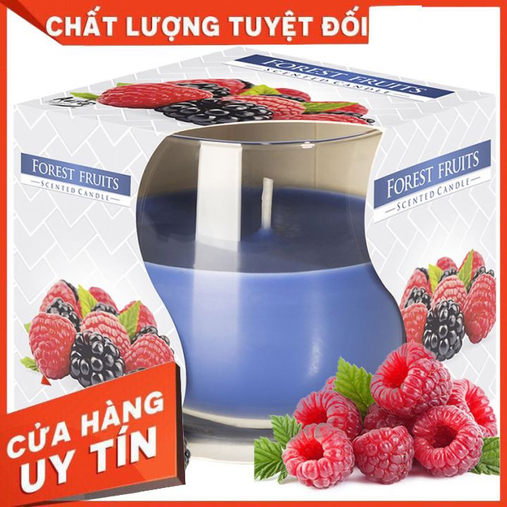 QUẢ MÂM XÔI,Ly nến thơm tinh dầu Bispol Forest Fruits 100g,Xông thơm phòng,nhập khẩu châu âu