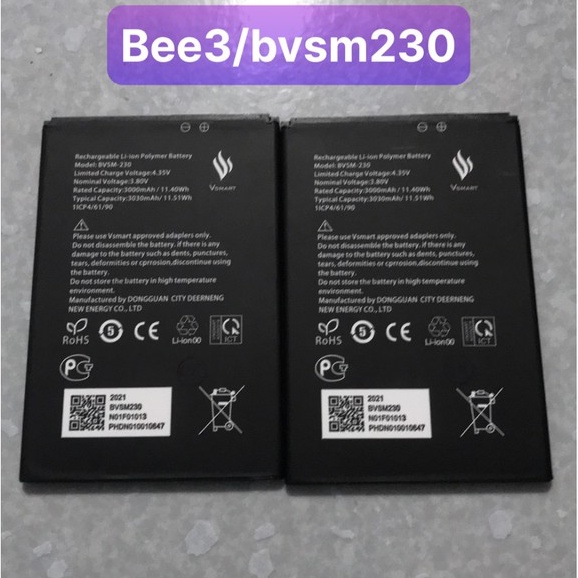 Pin Vsmart Bee3/BVSM-230 Zin dung lượng - 3030mAh