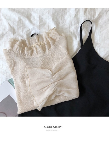 [Có sẵn +ảnh thật] Set váy yếm + sơmi Hàn Quốc thanh lịch 2021 | BigBuy360 - bigbuy360.vn