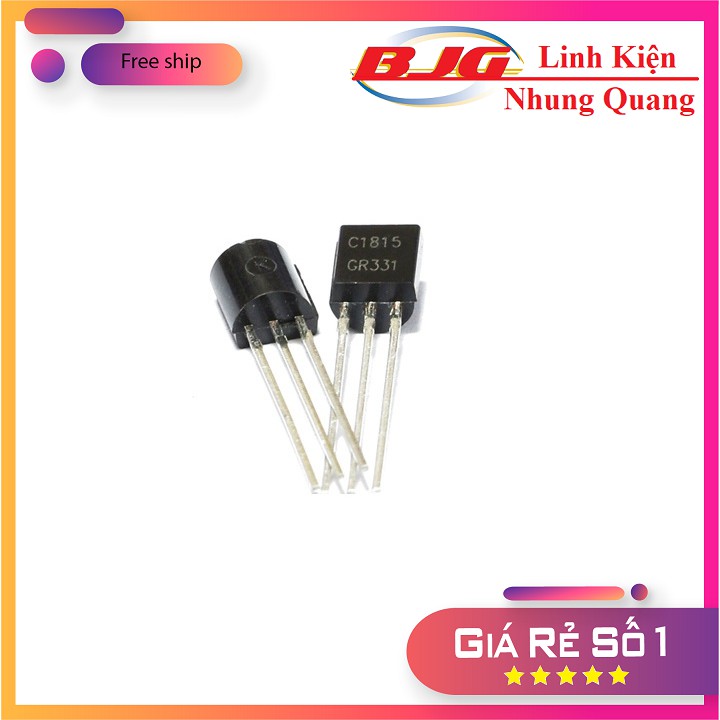 Combo 5 Transistor  NPN C1815 0.15A-50V( Chân cắm TO-92)-linhkiennq