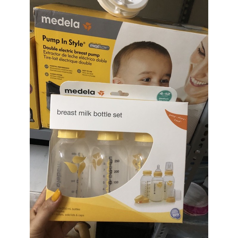 Bình trữ sữa Medela 250ml đủ bill Mỹ