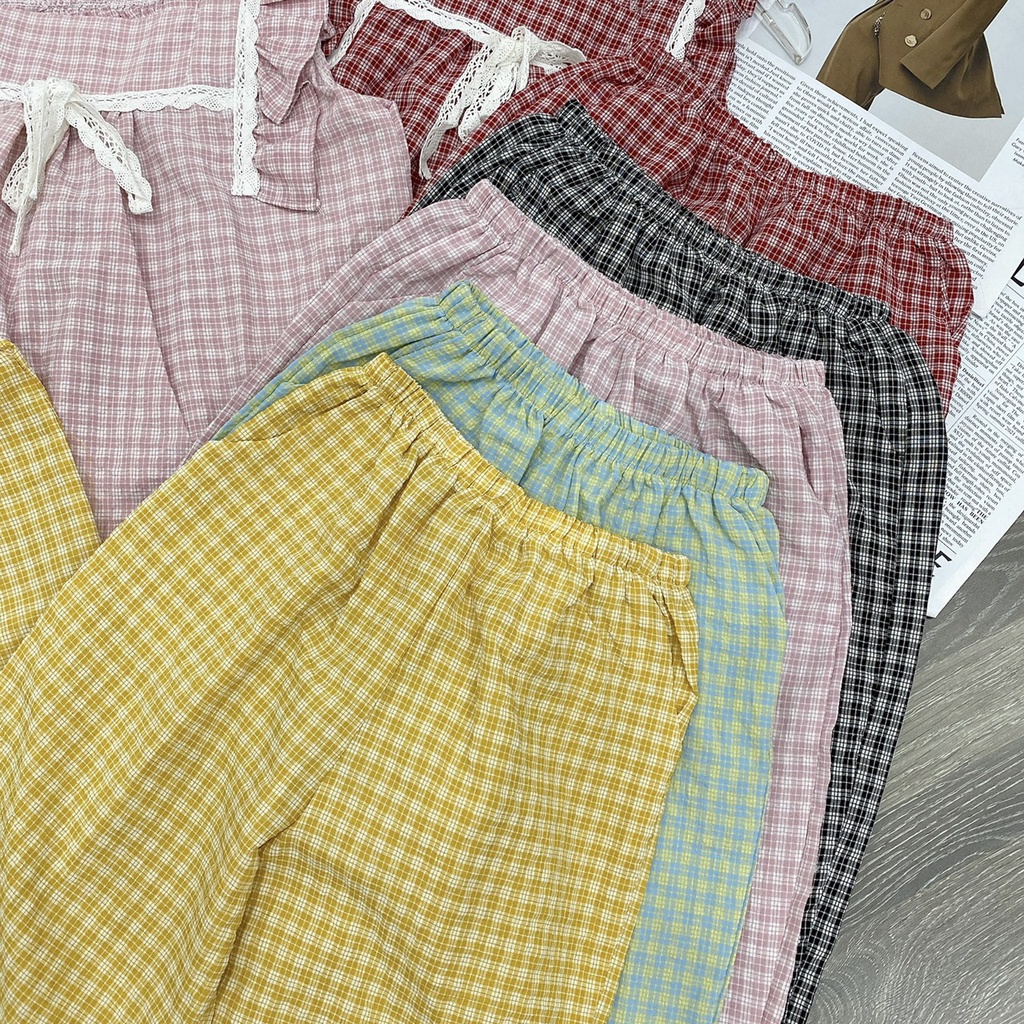 Bộ ngủ nữ MAYSINCE2011 set mặc nhà hai dây sát nách quần lửng MAT05-0873