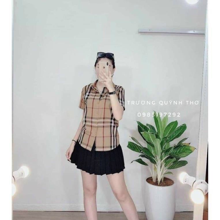 Áo Sơ Mi Kate Caro Tay Ngắn Cổ Bẻ Đơn Giản Hot Trend TTVV0032