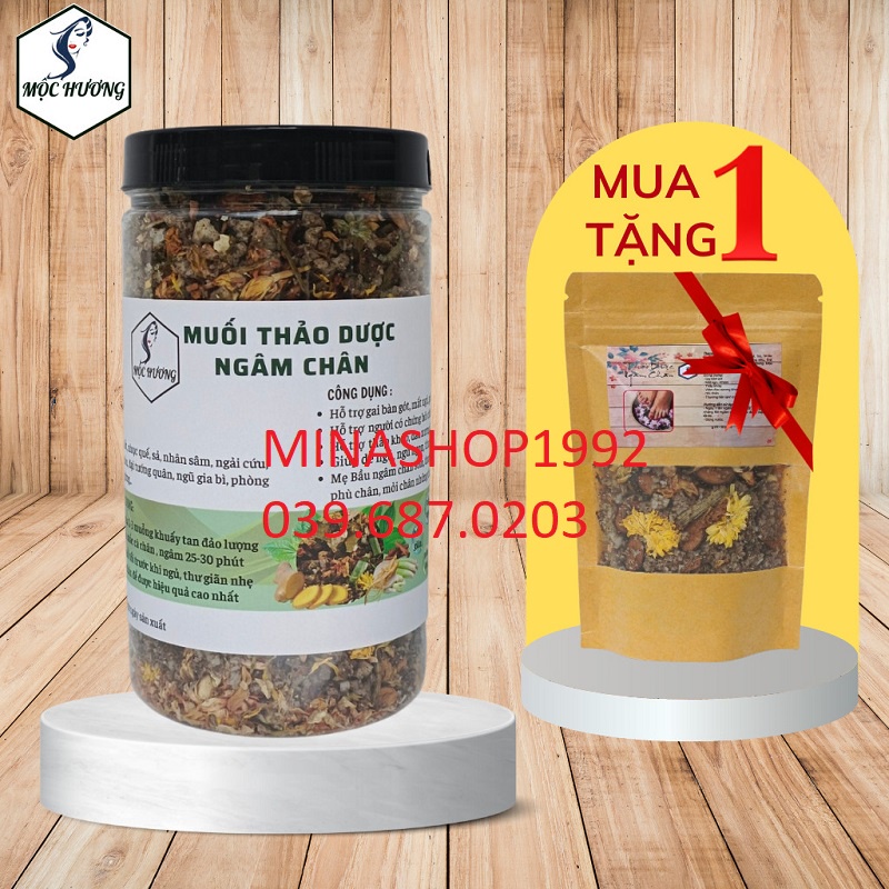 Muối ngâm chân thảo dược Mộc Hương , giúp ngủ ngon, giảm đau nhức xương khớp, giảm hôi chân
