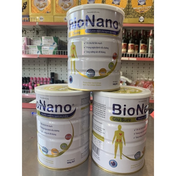 Sữa BioNano GluSure ( Dành Cho Người Tiểu Đường - Ổn Định Đường Huyết Trong Máu ) Lon 900g [ date luôn Mới ]