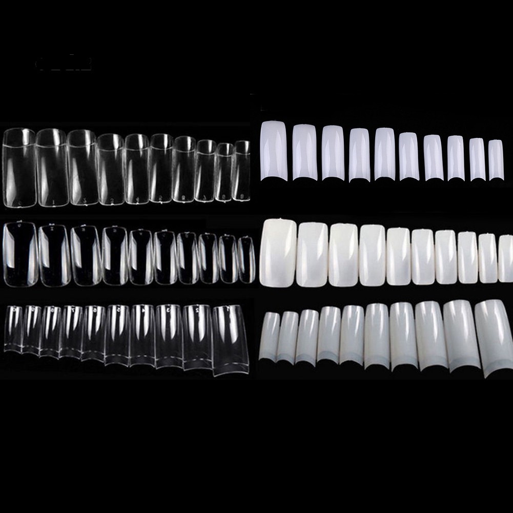 Bộ 500 móng giả trong suốt dùng cho vẽ móng tiện dụng