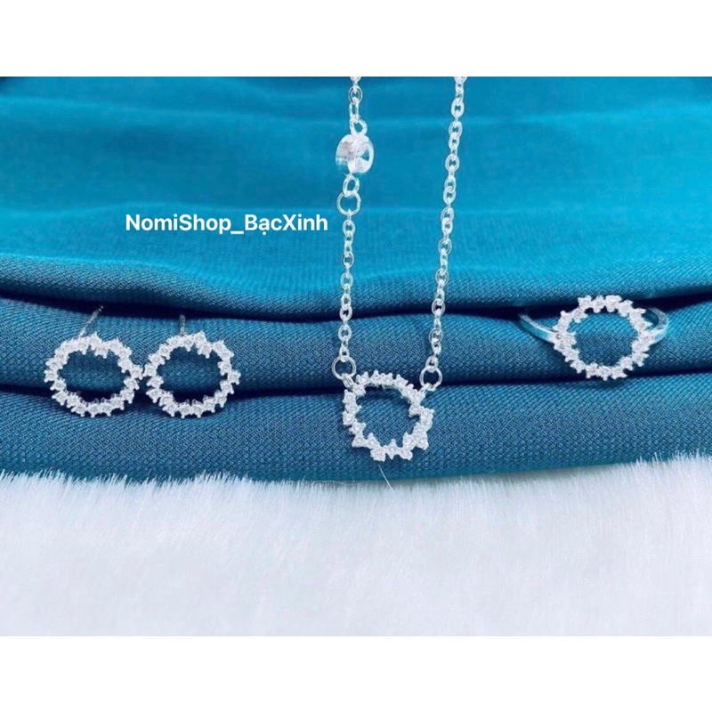 Bộ huyền Thoại biển xanh đủ món lắc tay lắc chân nhẫn bông tai dây chuyền Mainomi Shop Bạc Xinh