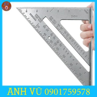 7 icnh Thước Tam Giác đa năng Thước eke hợp kim nhôm thước đo góc vuông