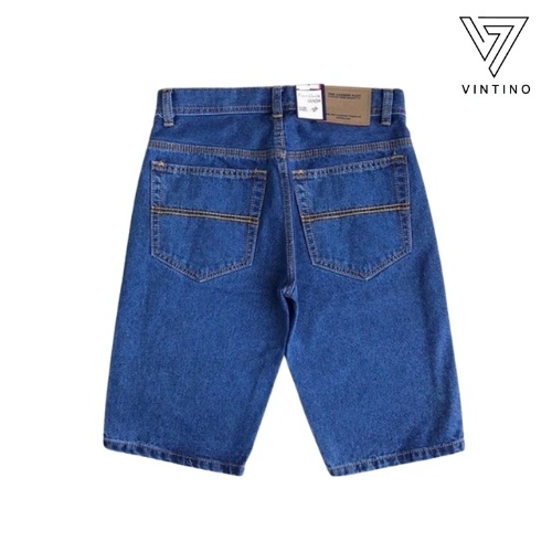 Quần short jean nam ống suông form rộng rãi thoải mái vận động 3 màu cơ bản, quần bò lửng ống rộng Vintino