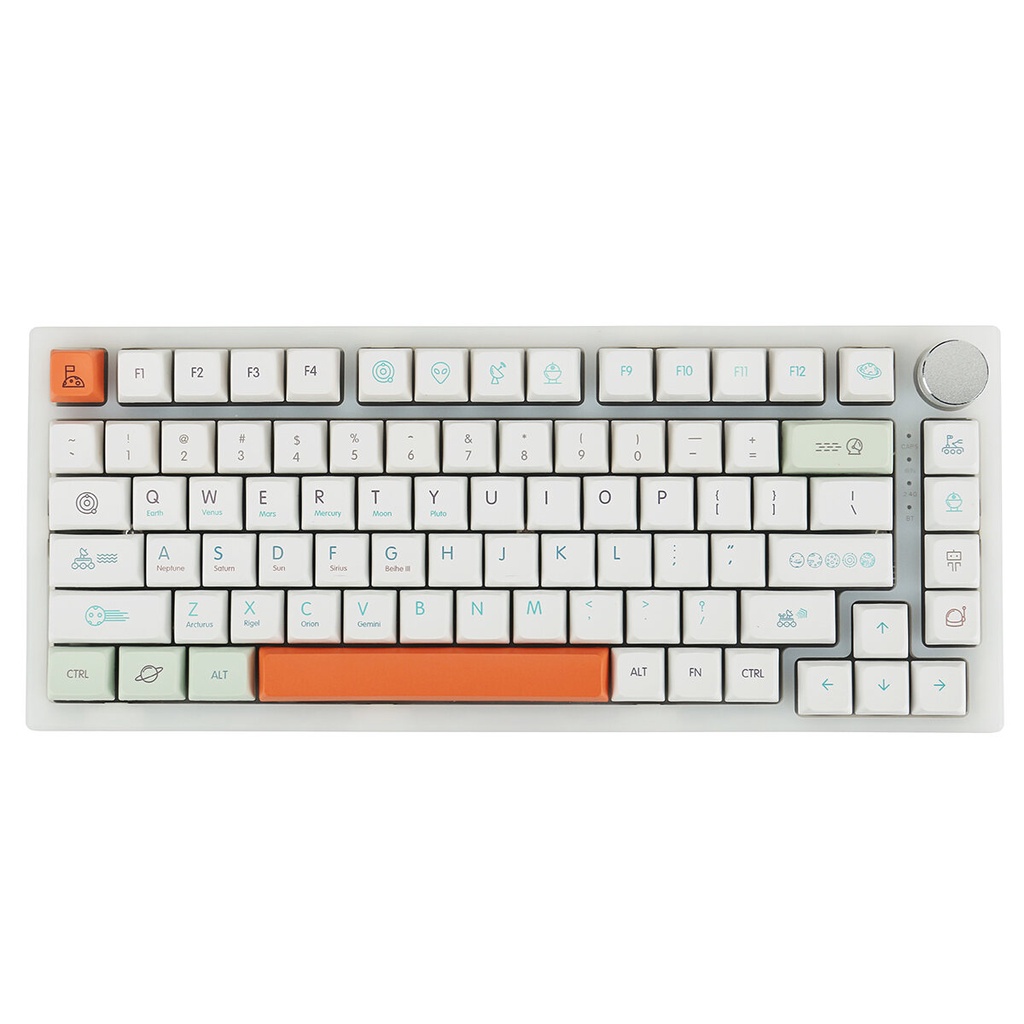 Bộ Keycap MDA PBT 125 Phím Planet Hành tinh Cực Đẹp in Dye-Sub Font chữ to ( hỗ trợ layout 61 64 68 98 )