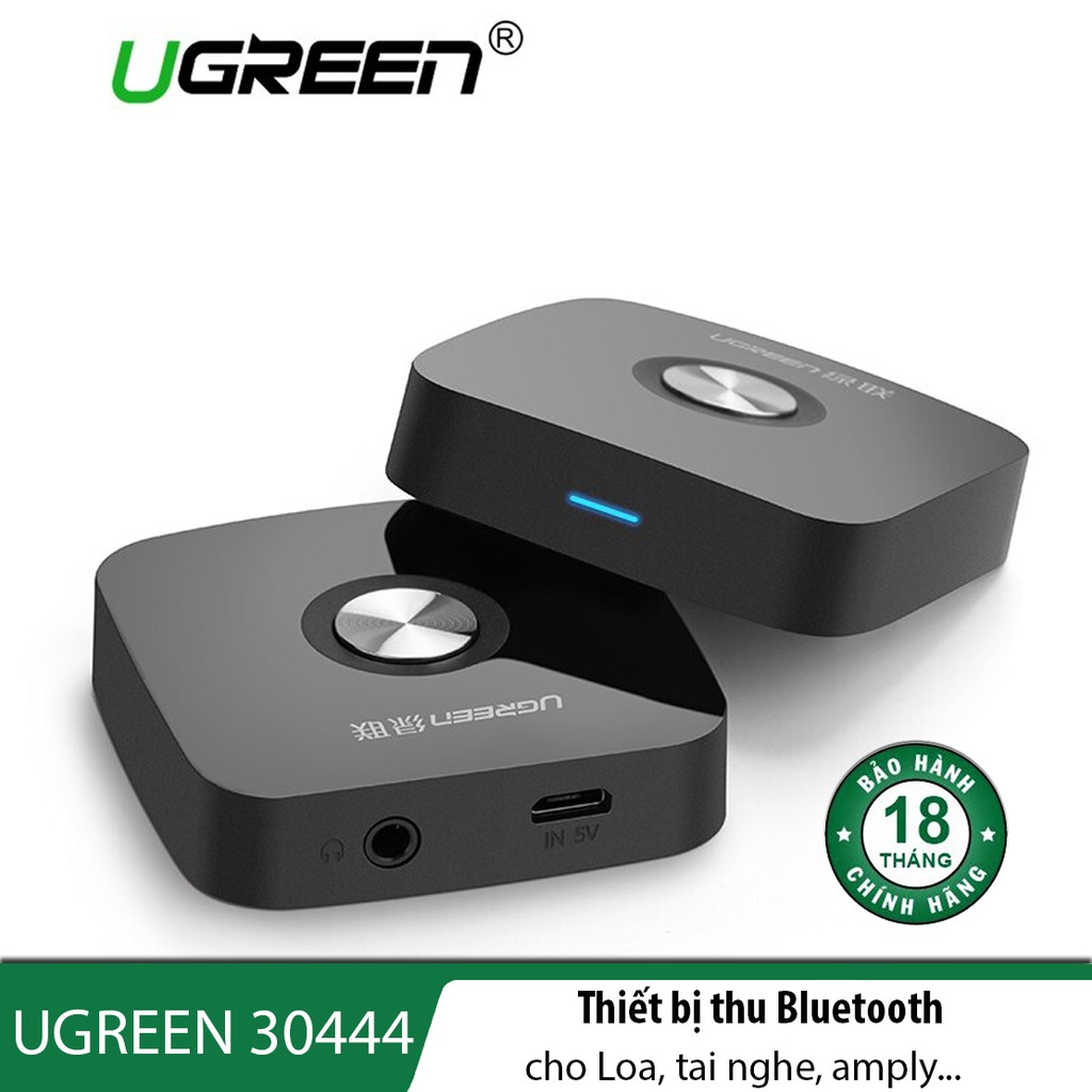 Bộ thu Bluetooth cao cấp UGREEN 30444 | Hỗ trợ cổng 3.5mm