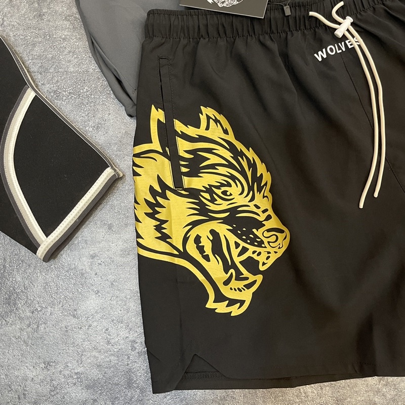 Quần Short Tập Gym,Chạy Bộ Sói Cao Cấp,Chất Gió Co Giãn