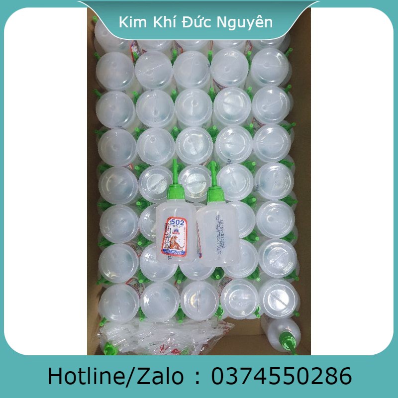 100 lọ Keo 502 Phúc Hậu loại nắp xanh hàng siêu dính sau 3 giây (Hàng Chính Hãng ) KIM KHÍ ĐỨC NGUYÊN