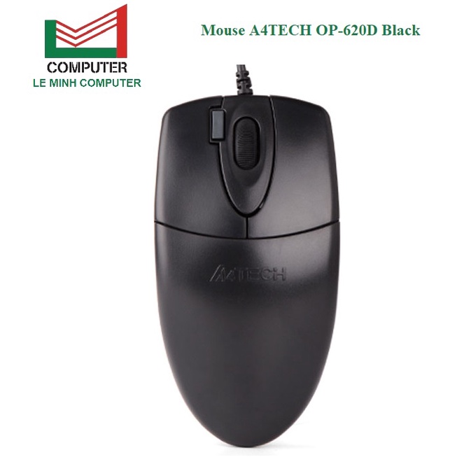 Chuột máy tính văn phòng A4TECH OP-620D BLACK có dây USB giá rẻ