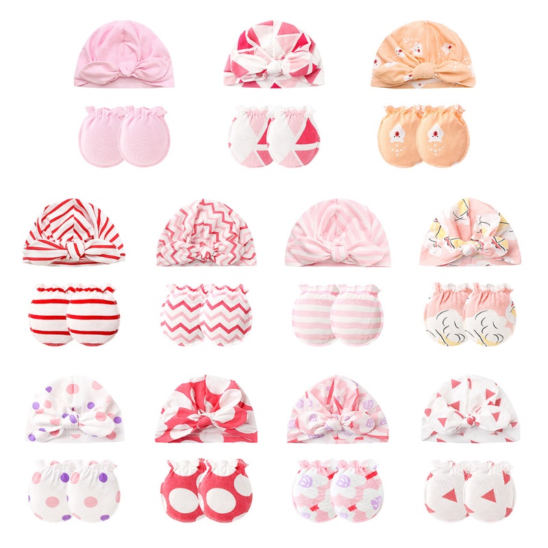 Wmmb Găng Tay Turban Màu Trơn Che Mặt Bảo Vệ Chống Xước Không Trầy Xước Dễ Thương Cho Bé