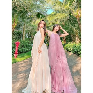 ( 𝙁𝙧𝙚𝙚 𝙨𝙝𝙞𝙥) Váy Maxi Yếm hở lưng  𝐀̉𝐧𝐡 𝐓𝐡𝐚̣̂𝐭 chuẩn hình