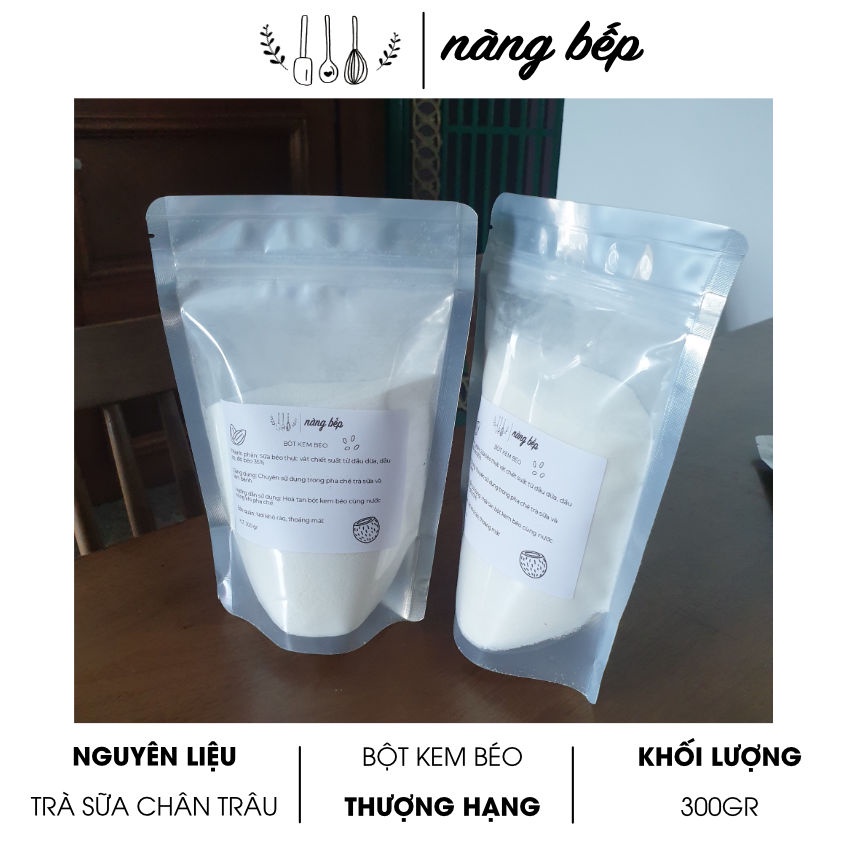 Bột Kem Béo Nguyên liệu làm trà sữa trân châu tự pha tuyệt phẩm 300gr | BigBuy360 - bigbuy360.vn